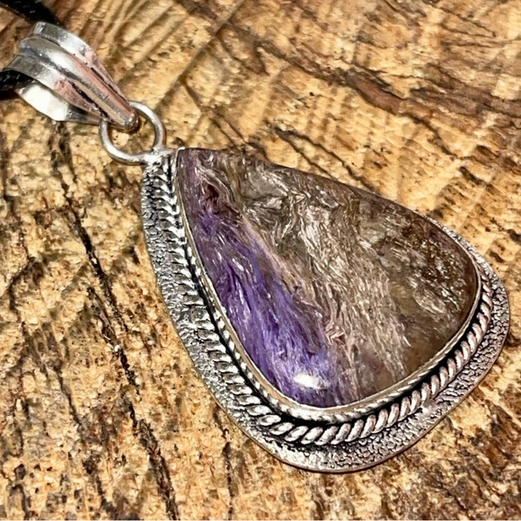 Purple Charoite Pendant 2” - Picture 13 of 14